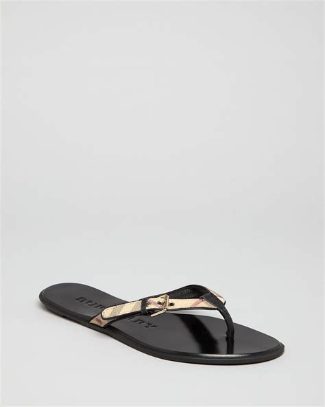 womens burberry sandals|burberry women's thongs flip flops.